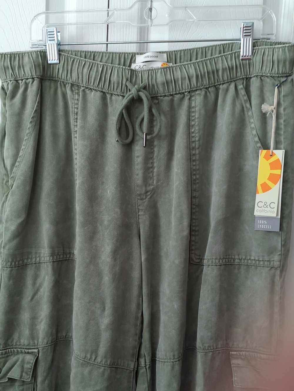 NWT! ~C & C CALIFORNIA~ FUNKY WIDE LEG CARGO PANTS-L - Picture 2 of 9
